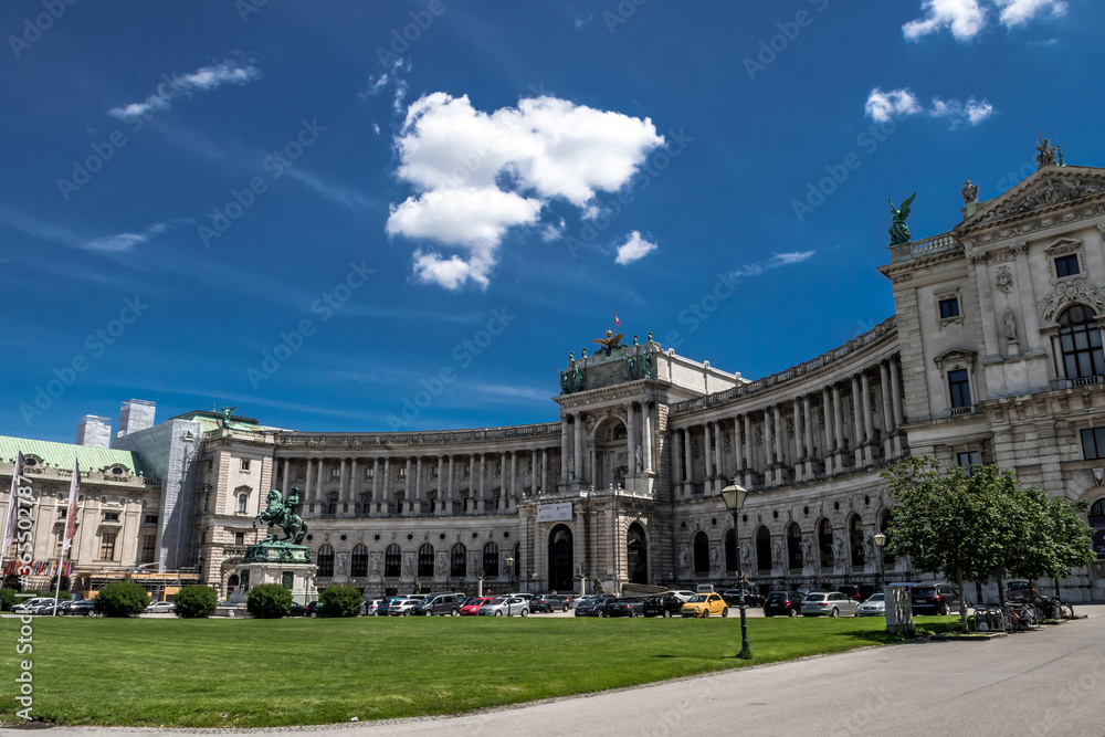 Imperial Palace Hofburg And Famous Square Heldenplatz In The Inner City Of Vienna In Austria