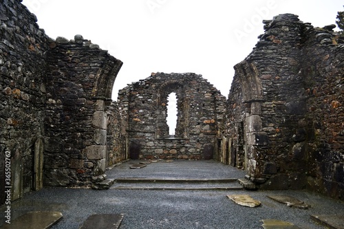 Photography Glendalough Cathedral's ruins in Glendalough, Ireland