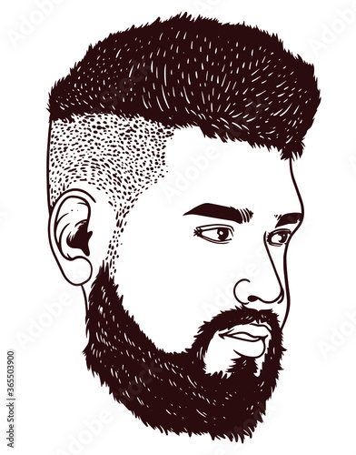 portrait of a beard handsome man