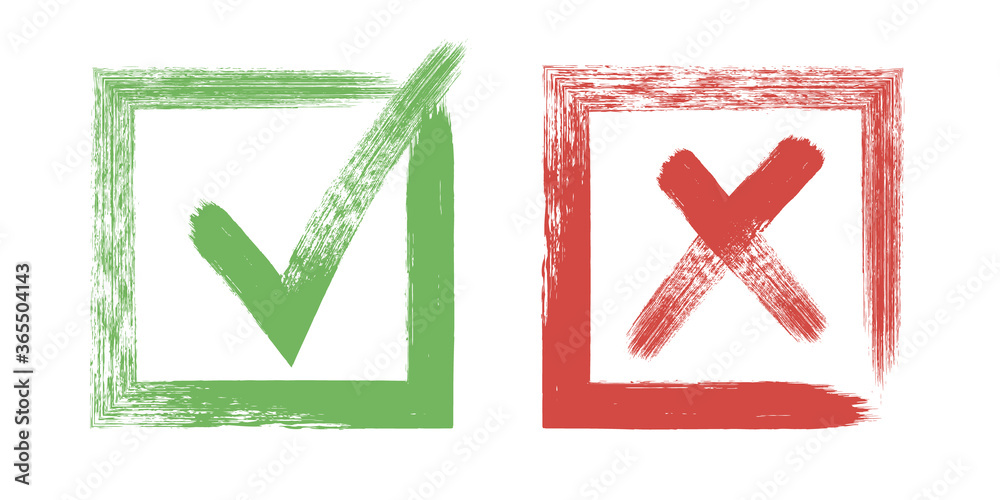 Tick and Cross sign elements. vector buttons for vote, election choice, check marks, approval signs design. Red X and green OK symbol icons check boxes. Check list marks, choice options, survey signs. Tick and Cross sign elements. vector buttons for vote, election choice, check marks, approval signs design. Red X and green OK symbol icons check boxes. Check list marks, choice options, survey signs.