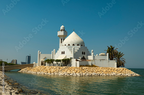 Mosque on Al Khobar Corniche Seafront, Eastern Province of Saudi Arabia photo