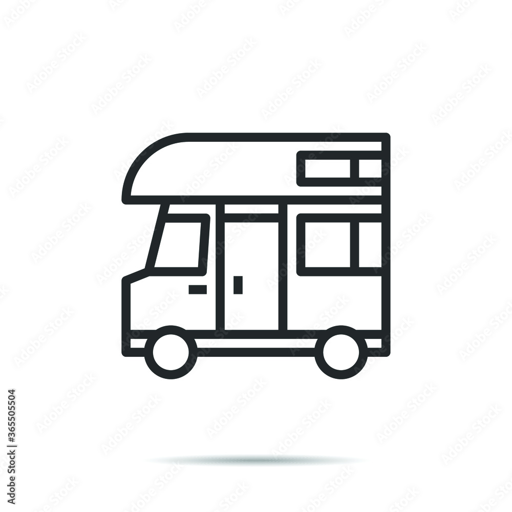 Camper Car icon line logo vector illustration Camper Car icon line logo vector illustration