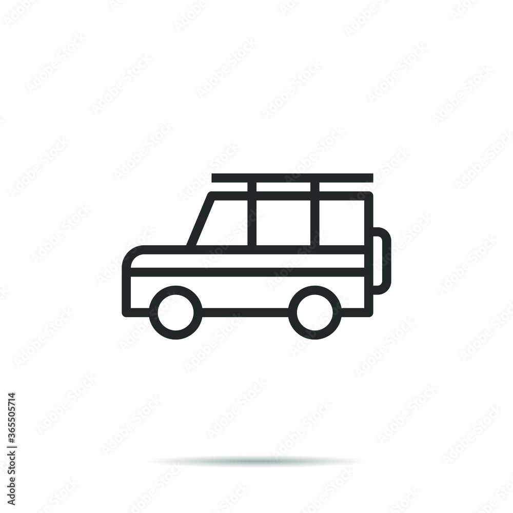 Safari Car icon line logo vector illustration Safari Car icon line logo vector illustration