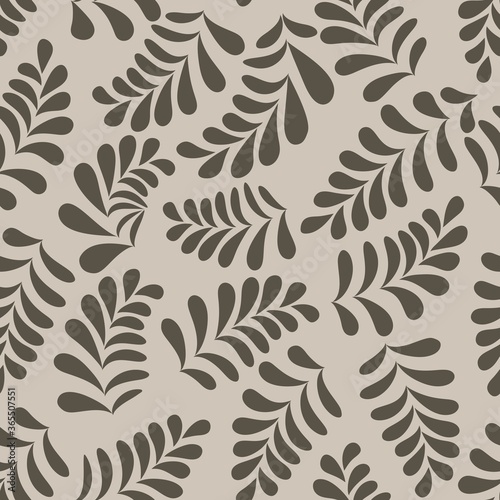 monochrome floral seamless pattern, background, wallpaper, texture vector design