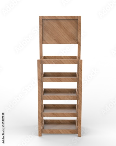 Fototapeta Naklejka Na Ścianę i Meble -  Blank product display self stand mock up, 3d render illustration.