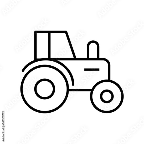 farm tractor line style icon design, agronomy lifestyle agriculture harvest rural farming and country theme Vector illustration