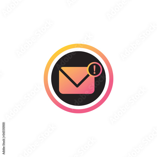 caution mail icon