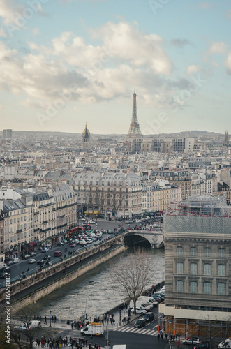 Fototapeta Naklejka Na Ścianę i Meble -  View of Paris from Notre Dame