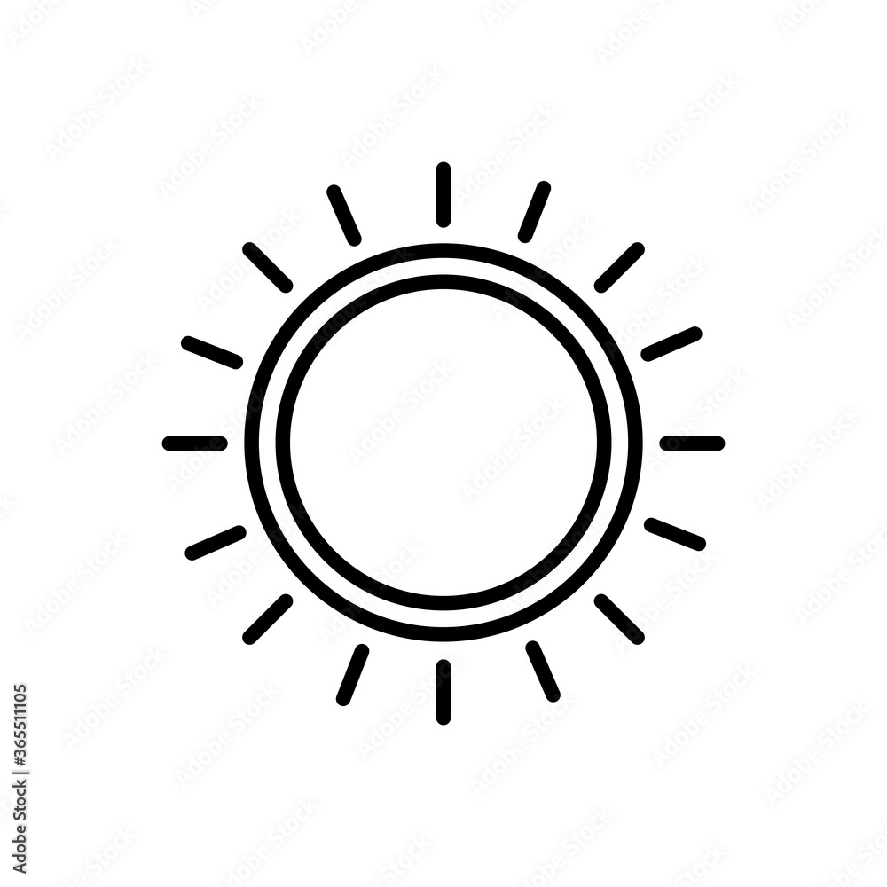 Sun line style icon design, summer nature tropical season holiday sunny weather and energy theme Vector illustration Sun line style icon design, summer nature tropical season holiday sunny weather and energy theme Vector illustration