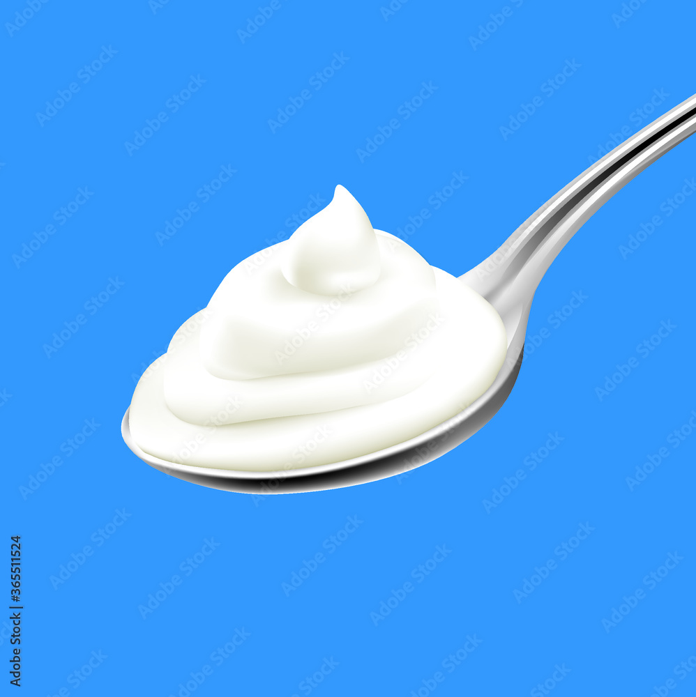 spoon of yogurt spoon of yogurt