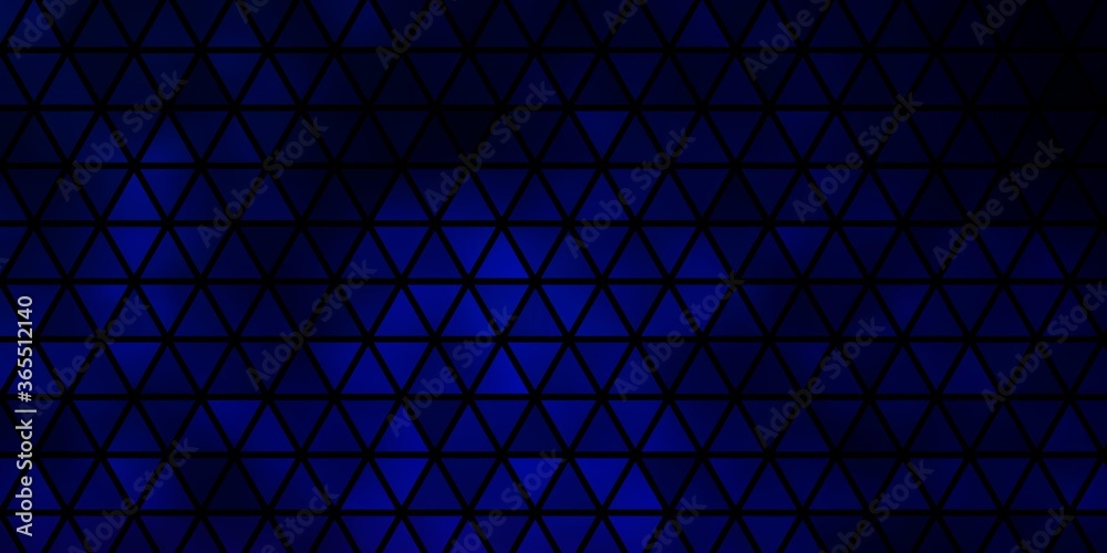 Dark Blue, Red vector background with triangles.