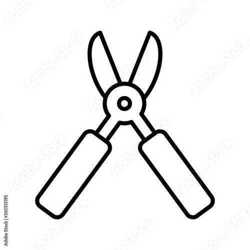 pliers line style icon design, agronomy lifestyle agriculture harvest rural farming and country theme Vector illustration