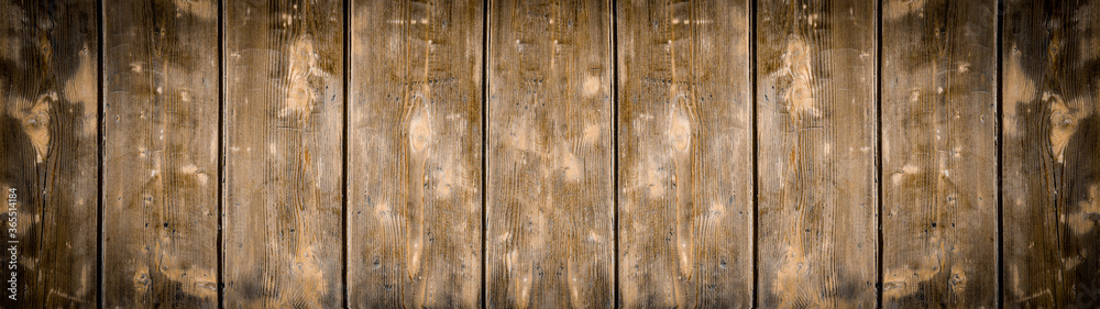 Fototapeta premium old brown rustic dark wooden texture - wood background panorama long banner