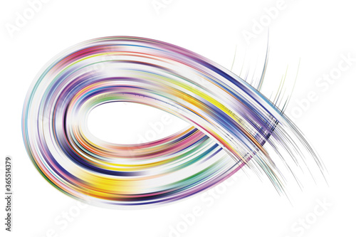 Wave colorful texture volume surface. warp strip