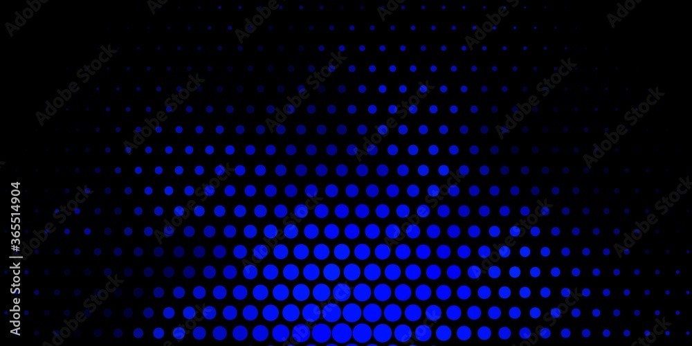 Dark BLUE vector background with spots. Abstract colorful disks on simple gradient background. Pattern for business ads.
