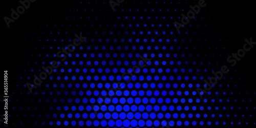 Dark BLUE vector background with spots. Abstract colorful disks on simple gradient background. Pattern for business ads.