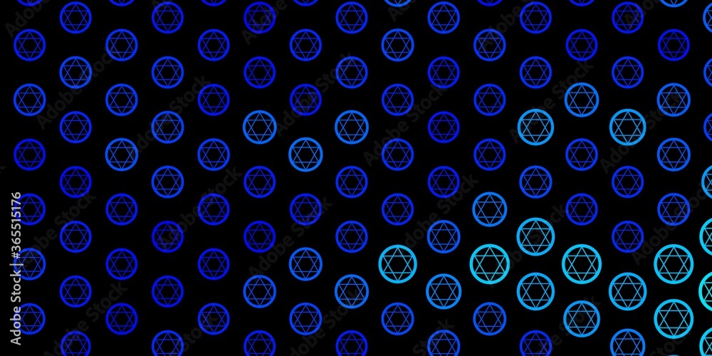 Dark BLUE vector backdrop with mystery symbols. Dark BLUE vector backdrop with mystery symbols.