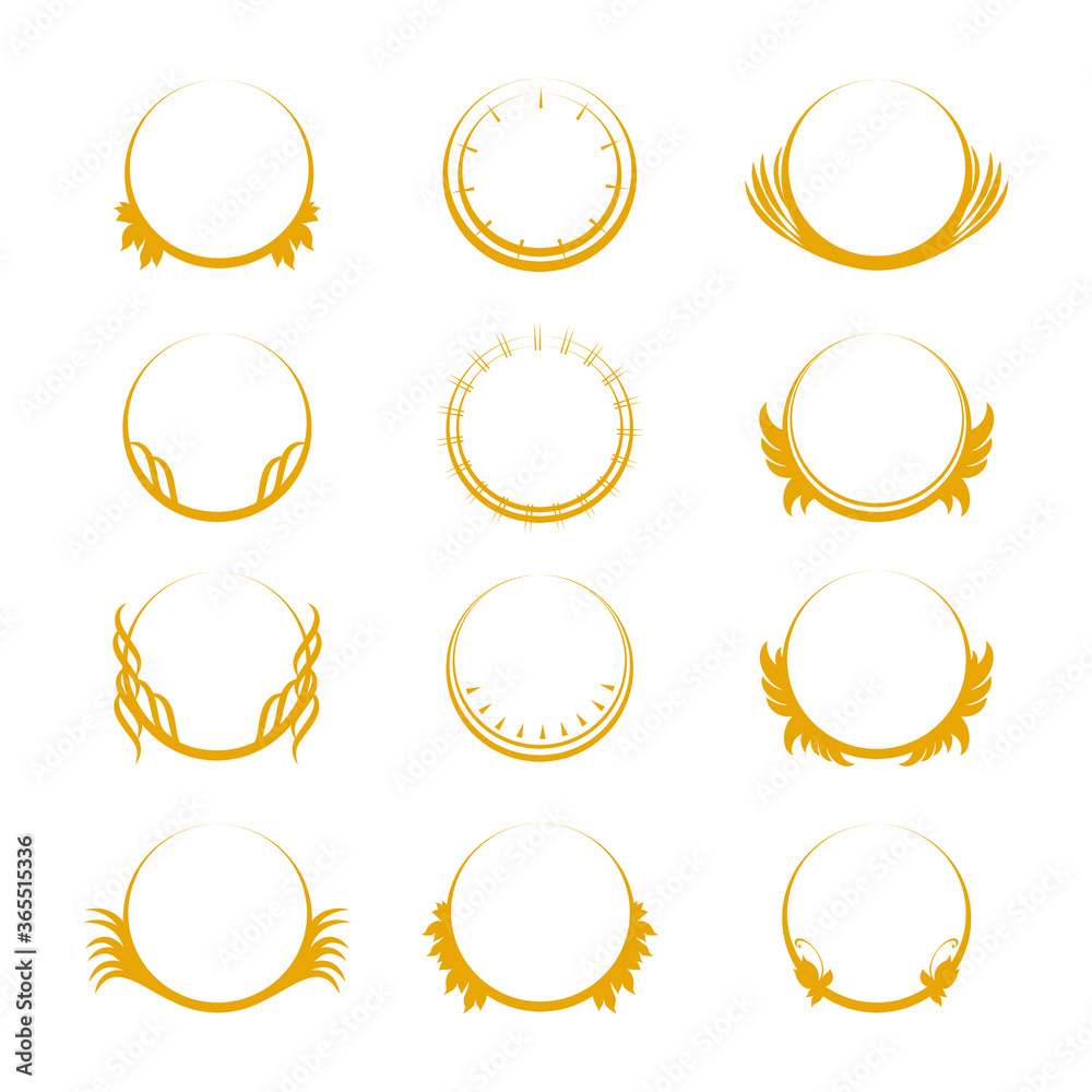 Crest logo set isolated on white background. Collection of trendy crest logo for web site, emblem, decoration and design template. Creative art concept, vector illustration Crest logo set isolated on white background. Collection of trendy crest logo for web site, emblem, decoration and design template. Creative art concept, vector illustration