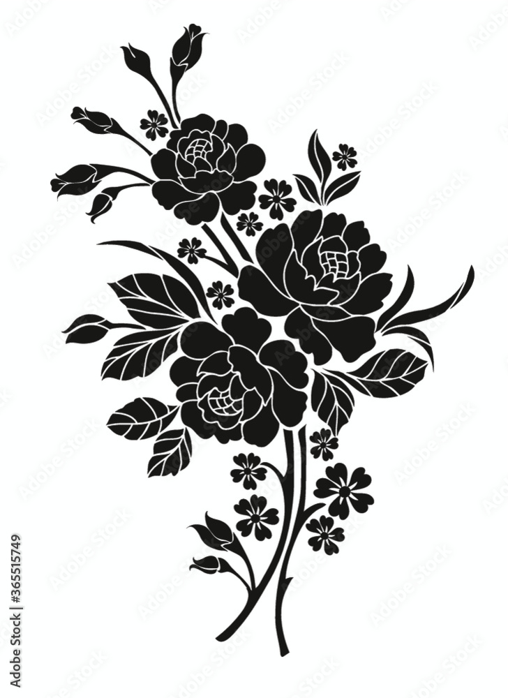 flower motif design element flower motif design element