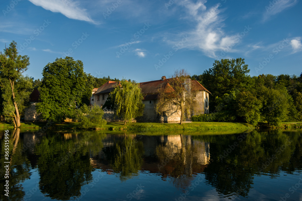 Castle Otocec on river Krka, Dolenjska region , Slovenia