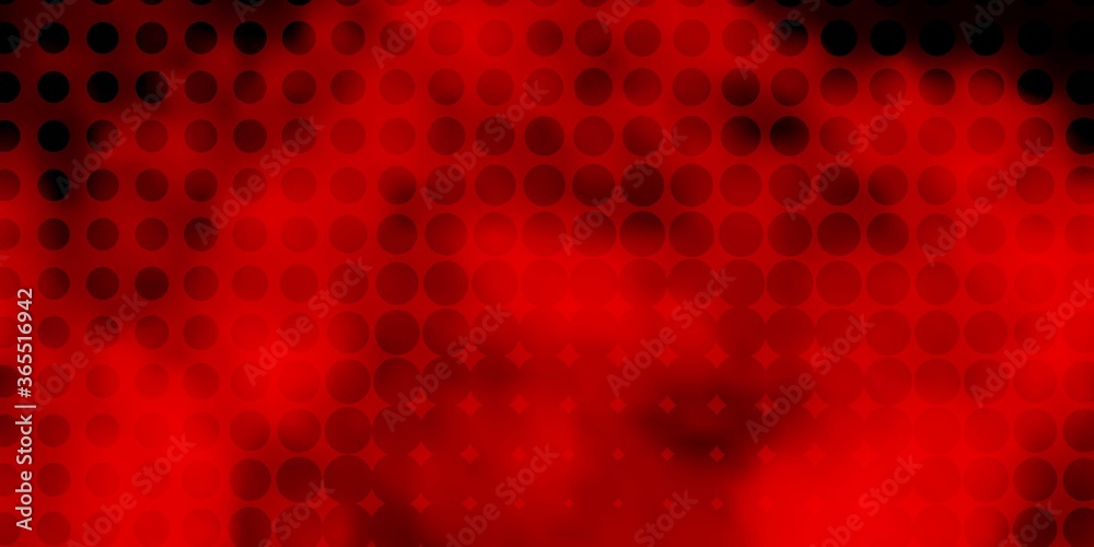 Dark Red vector background with spots. Abstract decorative design in gradient style with bubbles. Pattern for websites.