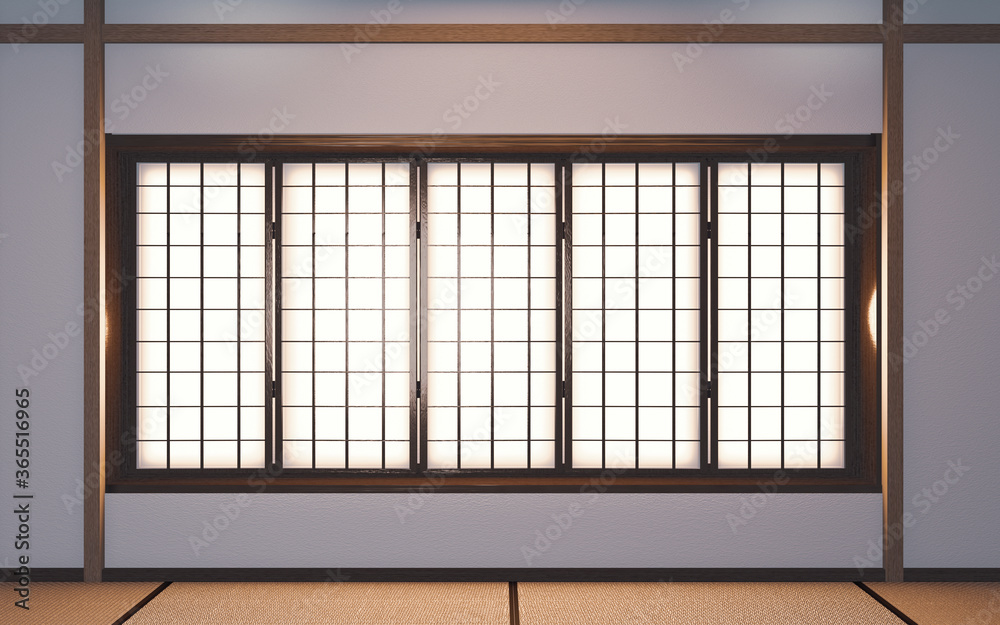 Idea white Empty room Japan interior design. 3D rendering Idea white Empty room Japan interior design. 3D rendering