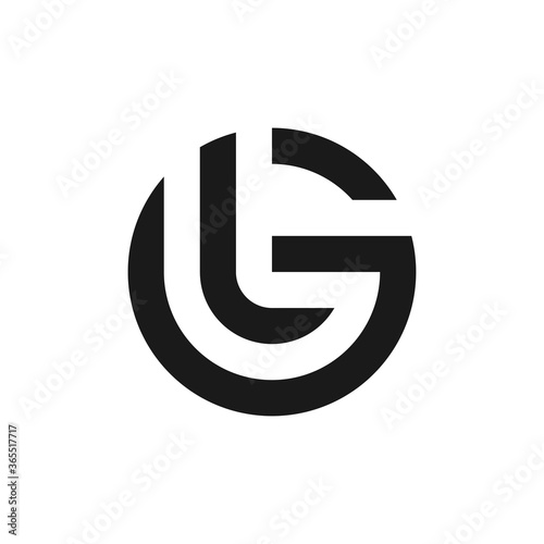 letter GL or LG logo template photo