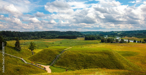 
 Landscape with hill-forts and sky
