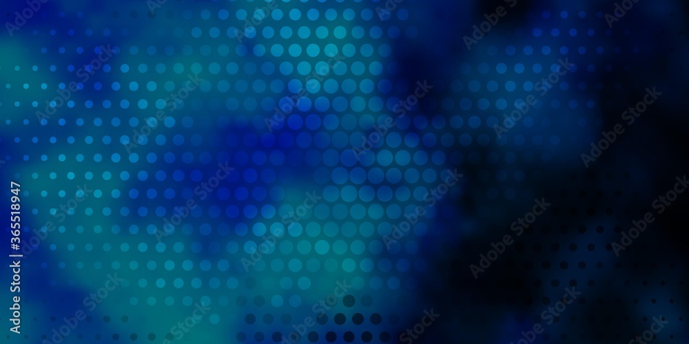 Dark BLUE vector background with circles. Abstract illustration with colorful spots in nature style. Pattern for business ads.