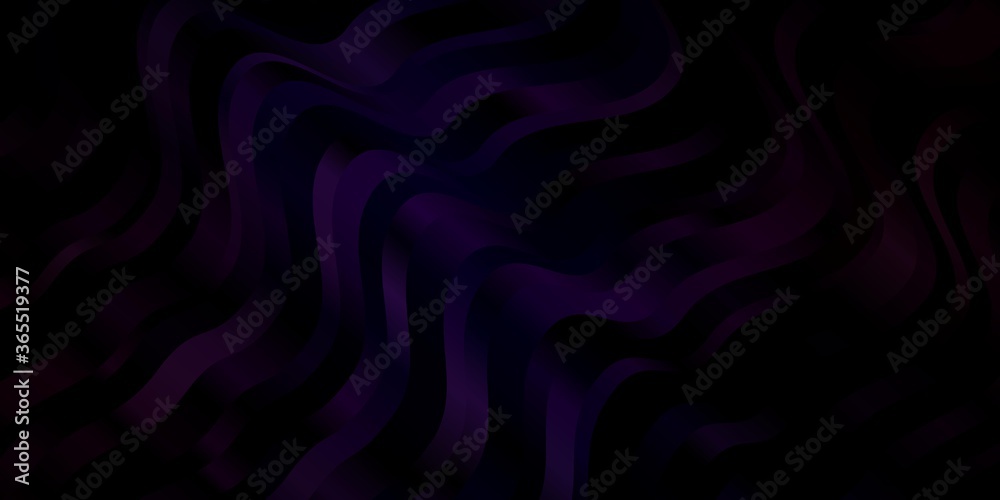 Fototapeta premium Dark Pink, Yellow vector pattern with curved lines. Colorful geometric sample with gradient curves. Template for cellphones.