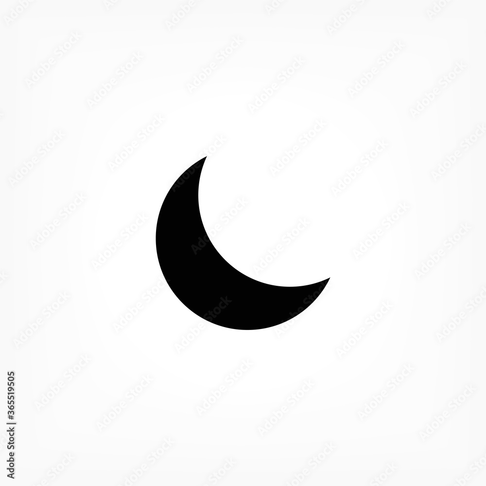 Moon  vector icon , lorem ipsum Flat design