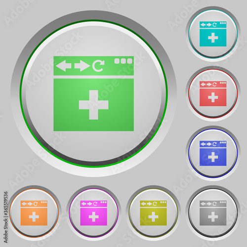 browser add new tab push buttons