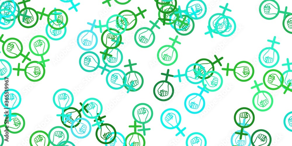 Light Green vector background with woman symbols. Light Green vector background with woman symbols.