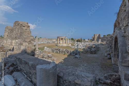 Side, Turkey ancient city, ruins, attractions, coliseum
