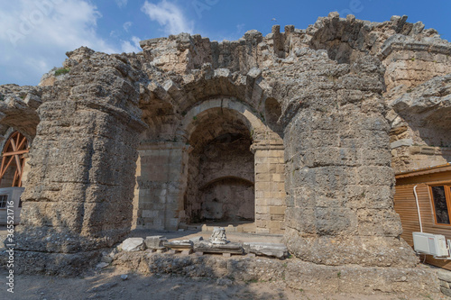 Side  Turkey - 2020  Exterior Facade of Greek Amphitheater