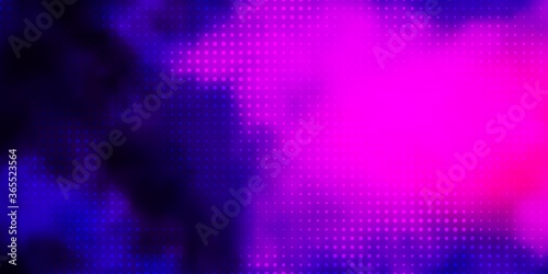 Dark Purple vector template with circles. Glitter abstract illustration with colorful drops. Pattern for booklets, leaflets.