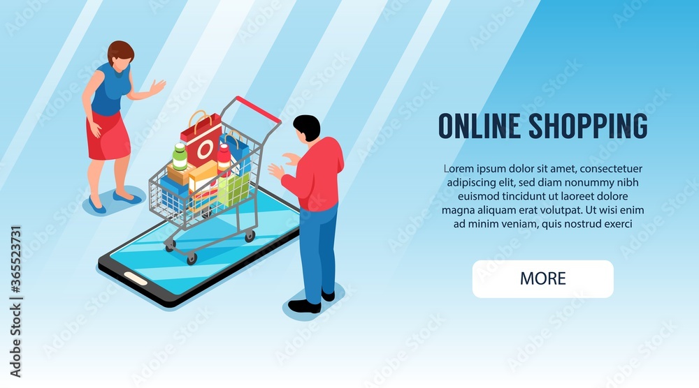 Online Shopping Horizontal Banner