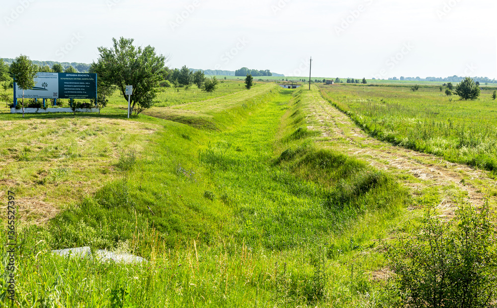 Ecological problems, global warming. Drought. Dry irrigation canal without water. Disaster, crop loss without water. Environmental disaster in agriculture Ecological problems, global warming. Drought. Dry irrigation canal without water. Disaster, crop loss without water. Environmental disaster in agriculture