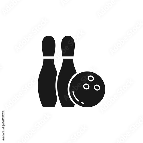 Bowling icon flat vector illustration