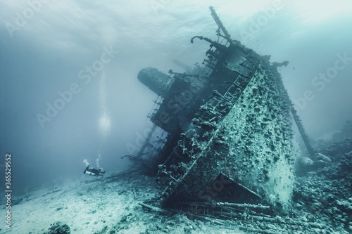 shipwreck in the sea