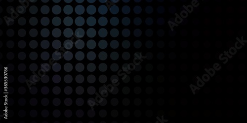 Dark BLUE vector background with circles. Illustration with set of shining colorful abstract spheres. Pattern for booklets, leaflets.