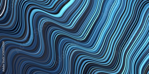 Dark BLUE vector background with bent lines.