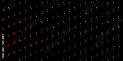 Dark Blue, Yellow vector texture with women's rights symbols.