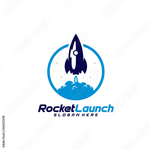 Rocket launch logo design vector concept, Rocket advance technology logo template, Icon symbol, Creative design