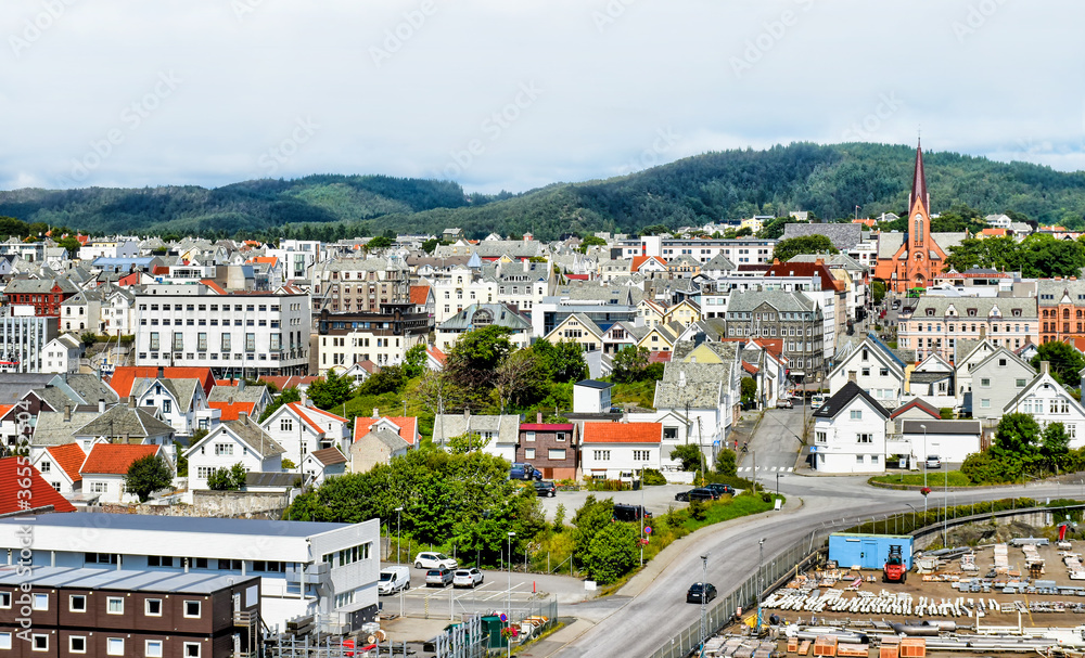 Cityscape of Haugesund in Norway 
