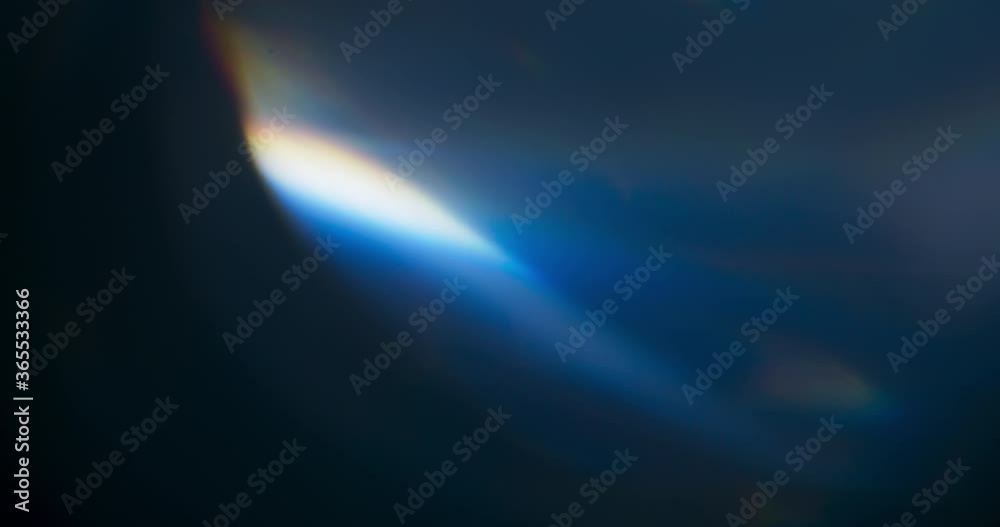 Prism Rainbow Light Flares Overlay on Black Background