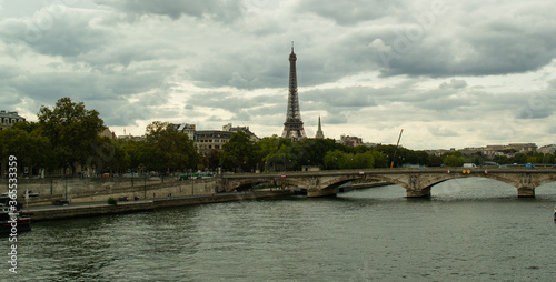 Eiffel tower and Seine River
