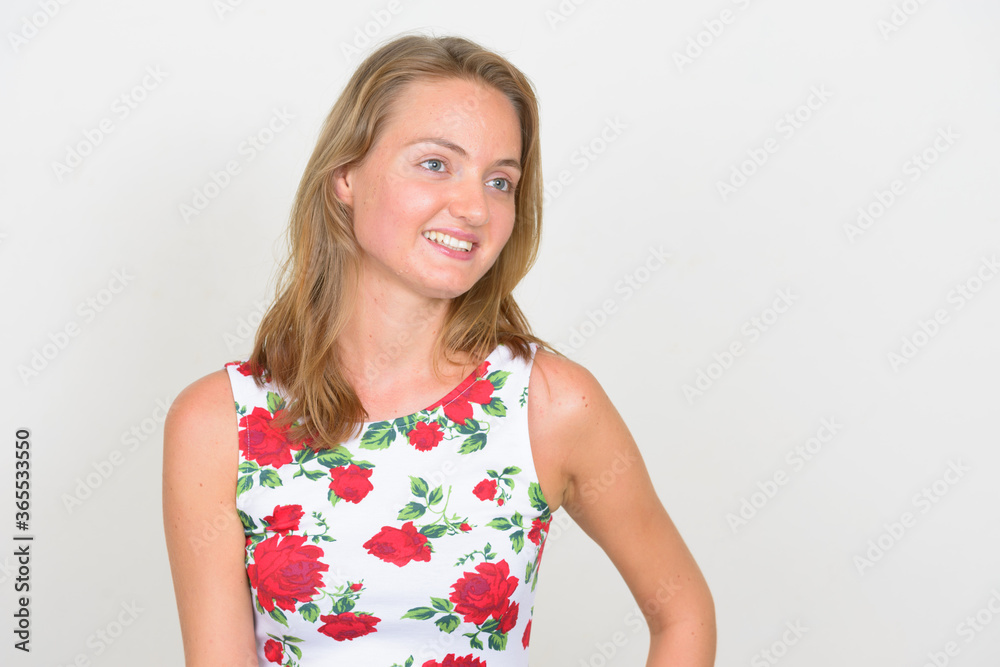 Portrait of young beautiful woman with blond hair Portrait of young beautiful woman with blond hair