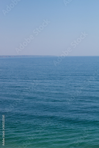 Algarve, Lisbon. Beautiful bay near Lagos town with high cliffs on the shore of the Atlantic Ocean. The Algarve is the southernmost region of continental Portugal. 