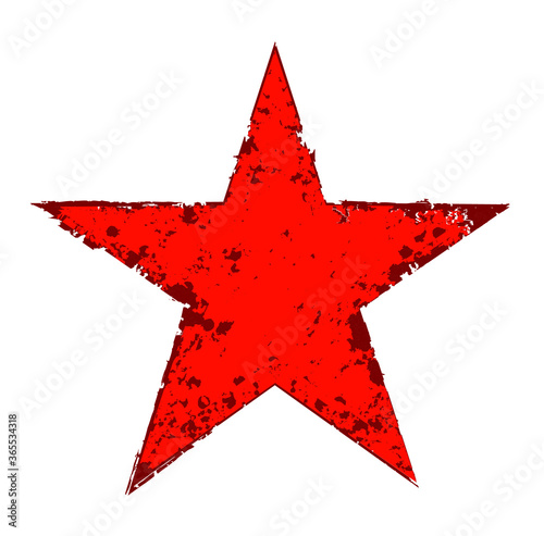 Grunge dirty red star